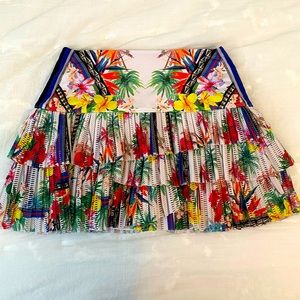 Tropical Print tennis skirt